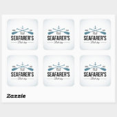 Old Seafarers Bait Shop Quadratischer Aufkleber (Blatt)