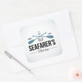 Old Seafarers Bait Shop Quadratischer Aufkleber (Umschlag)