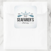 Old Seafarers Bait Shop Quadratischer Aufkleber (Tasche)