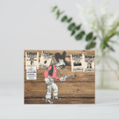 Old Sherrif mit Gezeichnet Gun Postkarte (Stehend Vorderseite)