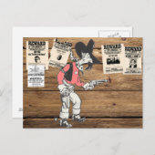 Old Sherrif mit Gezeichnet Gun Postkarte (Vorne/Hinten)
