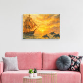 Old Ship Sunset Leinwanddruck (Insitu (Wohnzimmer))