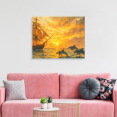 Old Ship Sunset Leinwanddruck (Insitu (Wohnzimmer))
