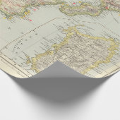 Old Sicily Italy Map (1883) Geschenkpapier (Ecke)