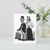 Old Skeleton Couple Circa 1900, Mexiko Postkarte (Stehend Vorderseite)
