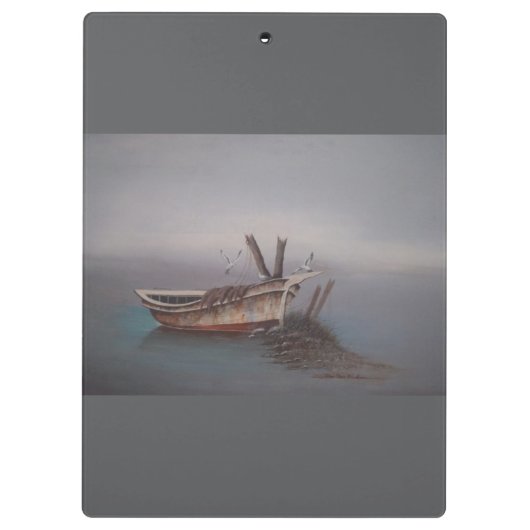 Old Skiff Clipboard Klemmbrett (Rückseite)