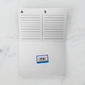 Old Skool Dark Blue Kassette Mix Tape Greetings Karte (Innenseite)