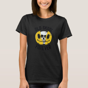 Old Skool Forever Skull Gesicht Original Raver Rav T-Shirt