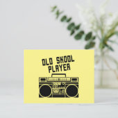 Old Skool Player Retro Stereo Boombox Postkarte (Stehend Vorderseite)