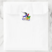 Old Skool Swallow Tattoo Runder Aufkleber (Tasche)