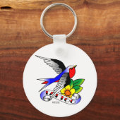 Old Skool Tattoo Swallow Schlüsselanhänger (Vorderseite)