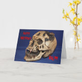 Old Skull Birthday Card Karte (Gelbe Blume)