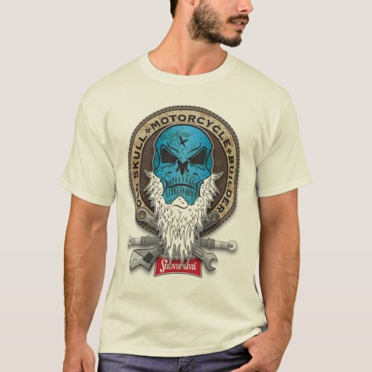 OLD SKULL MOTORCYCLE BUILDER I T-Shirt (Vorderseite)