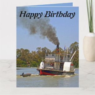 Old Smoky Paddle Steamer On River Murray, Karte
