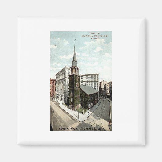 Old South Church Boston Mass. 1908 Vintag Magnet (Vorne)