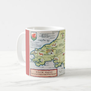 Old South Wales Map Kaffeetasse