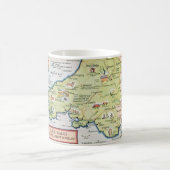 Old South Wales Map Kaffeetasse (Mittel)