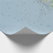 Old Southern North Carolina Coast Map (1953)  Geschenkpapier (Ecke)