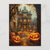 Old Spookoky Spuk House Halloween Postkarte (Vorderseite)