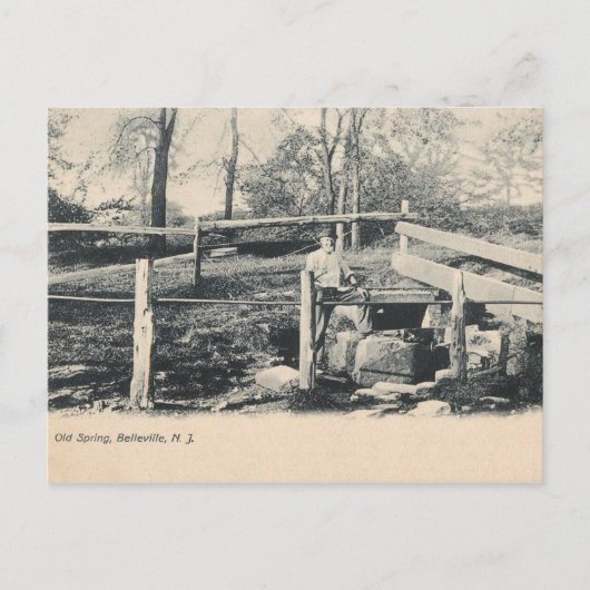 Old Spring, Belleville, NJ 1907 Vintag Postkarte (Vorderseite)