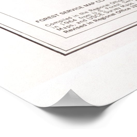 Old St Francis National Forest Map (1970) Poster (Ecke)