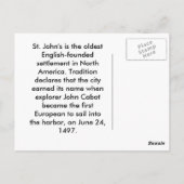 Old St. John's Postkarte (Rückseite)