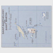 Old St Martin, Anguilla & St Barts Island Karte Geschenkpapier (Flach)