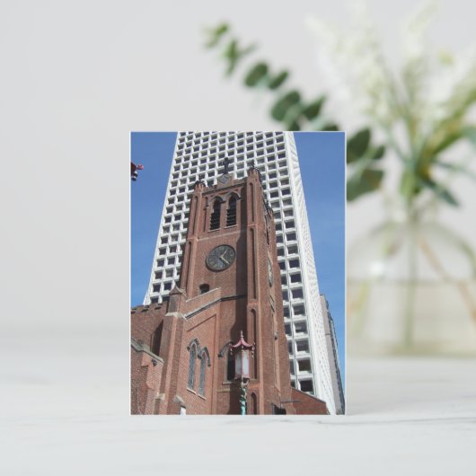 Old St. Mary's Church in Chinatown, SF, CA Postkarte (Stehend Vorderseite)