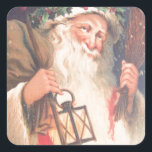 Old St. Nicholas mit Lantern Vintag Sticker<br><div class="desc">Old St. Nicholas mit Lantern Vintag Sticker - Wenn Sie etwas und alles, was Vintag ist, ist dies für Sie! Reisen Sie zurück in die Vergangenheit und verlieren Sie sich in der schönen Farbe und Details dieses alten Bildes. Schöne Kunstwerke vor langer Zeit. Viel Spaß! Das Bild in voller Größe...</div>