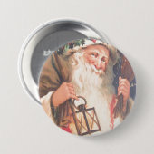 Old St Nicholas mit Lantern Vintage Taste Button (Vorne & Hinten)