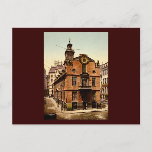 Old Staat House Boston Massachusetts Postkarte (Vorderseite)