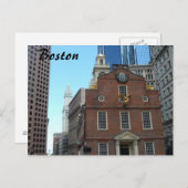 Old Staat House, Boston Postkarte (Vorne/Hinten)