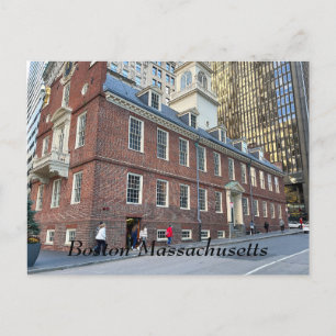 Old Staat House in Boston Massachusetts Postkarte