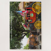 Old Stagecoach Texas.Christmas Grüße Puzzle (Vertikal)