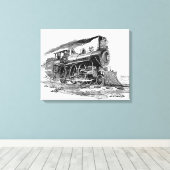 Old Steam Locomotive Leinwanddruck (Insitu (Holzboden))