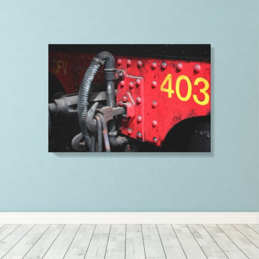 Old Steam Train Le Mastrou 403 Steam Motor Leinwan Leinwanddruck (Insitu (Holzboden))