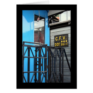 Old Steam Train Le Mastrou Blue Wagenkarte