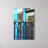 Old Steam Train Le Mastrou Blue Wagon Leinwand (Vorderseite)