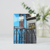 Old Steam Train Le Mastrou Blue Wagon Postkarte (Stehend Vorderseite)