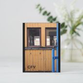 Old Steam Train Le Mastrou Gelbe Wagen Postkarte (Stehend Vorderseite)