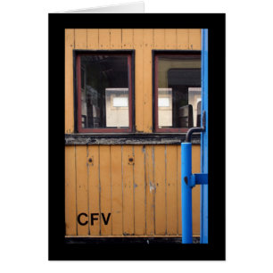 Old Steam Train Le Mastrou Gelbe Wagenkarte