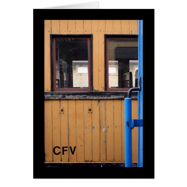 Old Steam Train Le Mastrou Gelbe Wagenkarte (Vorne)