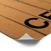 Old Steam Train Le Mastrou Gelbe Wagenposter Poster (Ecke)