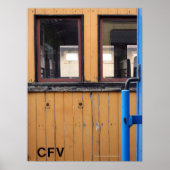 Old Steam Train Le Mastrou Gelbe Wagenposter Poster (Vorne)