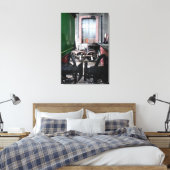 Old Steam Train Le Mastrou Rail yard Leinwand (Insitu (Schlafzimmer))