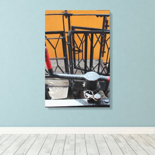 Old Steam Train Le Mastrou Wagon Crank Leinwand (Insitu (Holzboden))