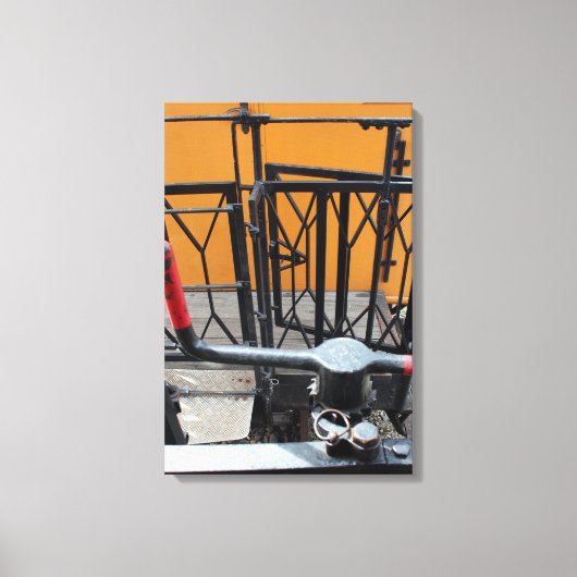 Old Steam Train Le Mastrou Wagon Crank Leinwand (Vorderseite)