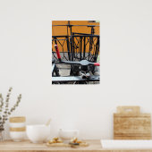 Old Steam Train Le Mastrou Wagon Crank Poster (Küche)