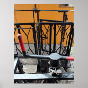 Old Steam Train Le Mastrou Wagon Crank Poster