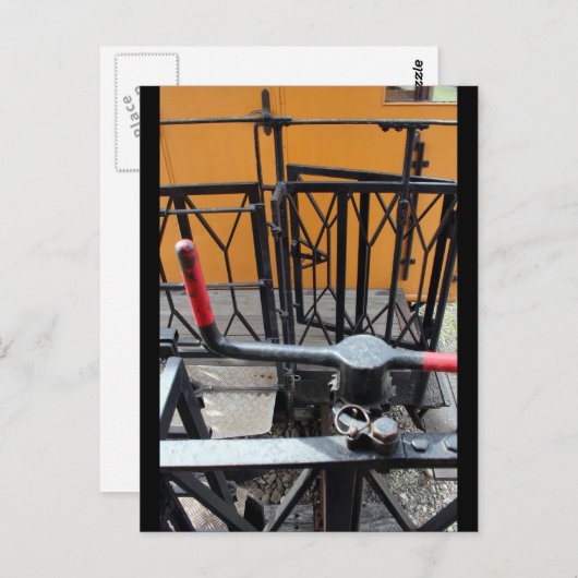 Old Steam Train Le Mastrou Wagon Crank Postkarte (Vorne/Hinten)